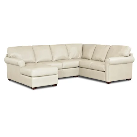 Transitional Sectional Sofa with LAF Chaise